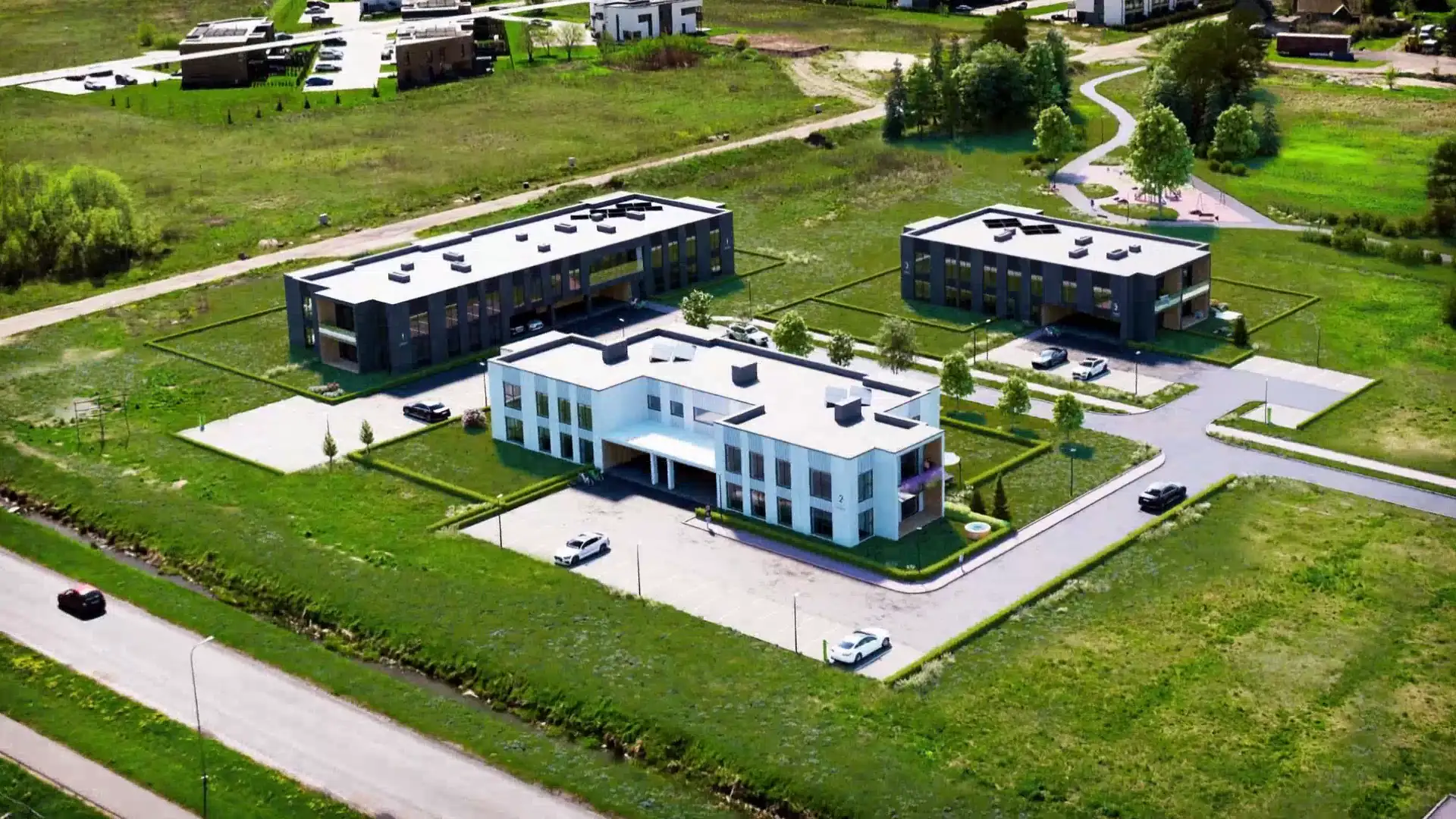 Tiskreaia kortermajad Kvartsi teel, vaade õhust