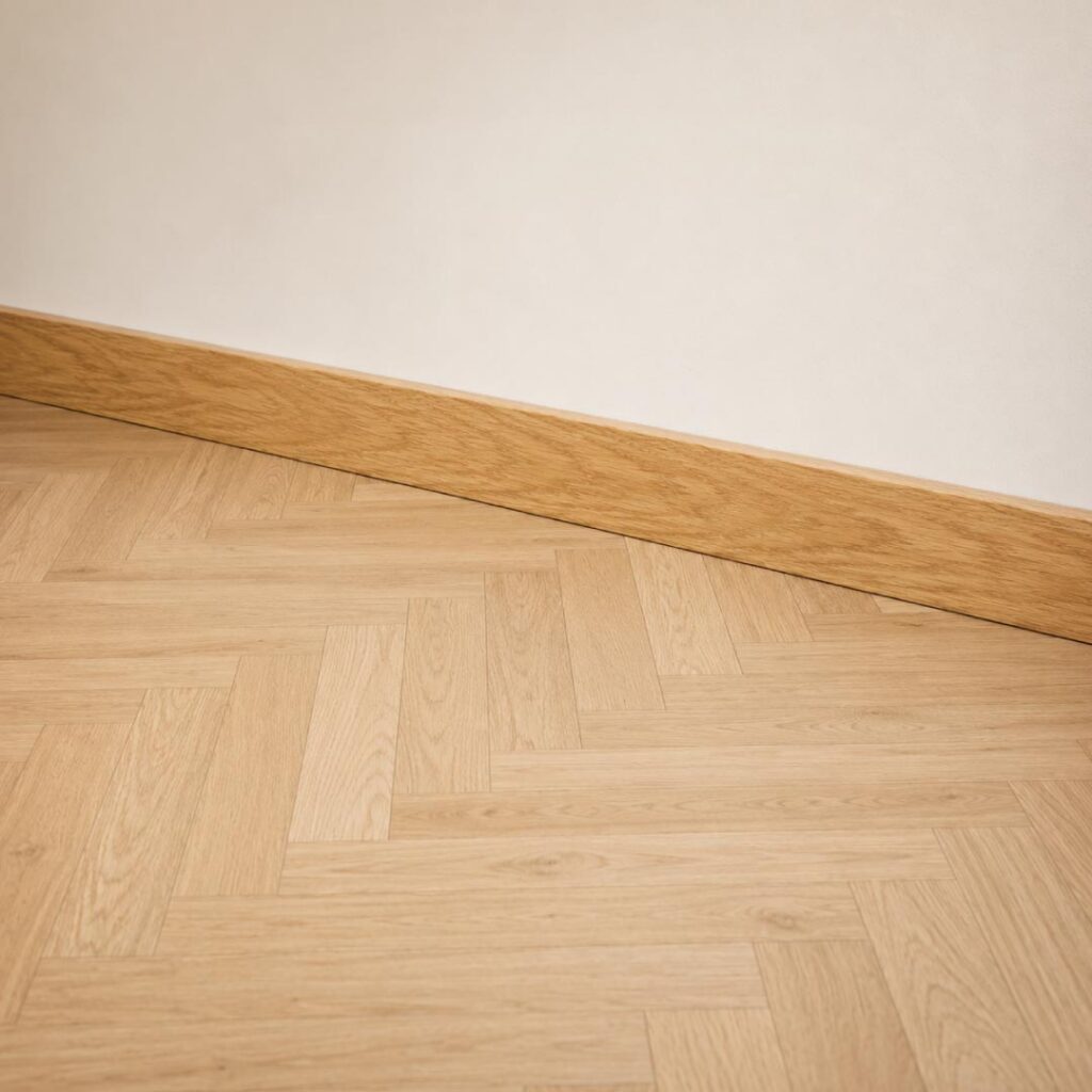 Sokliliist MDF 6054 sile tamm Genova 15 × 50 mm, 2.4 m